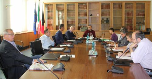 La sala commissioni durante l'incontro