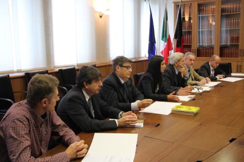 Un momento della conferenza di presentazione