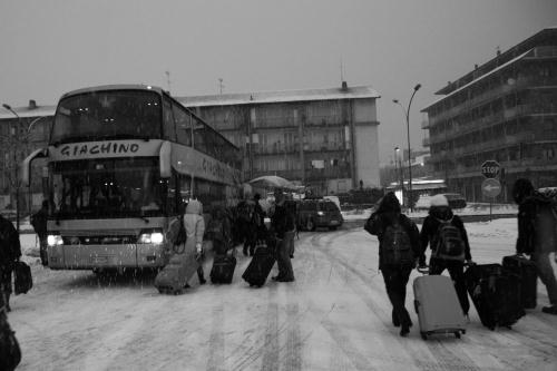 La partenza da Aosta
