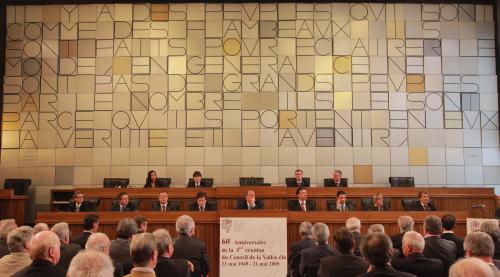 L'aula consiliare durante le celebrazioni