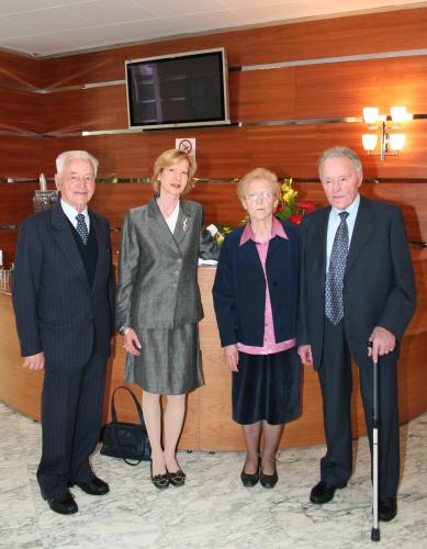 Gli ex Consiglieri Dujany e Valleise con le rispettive consorti