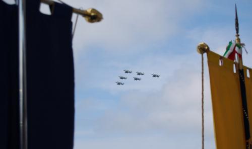 L'esibizione delle Frecce tricolori