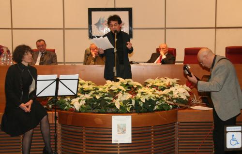 Un momento di musica e recitazione