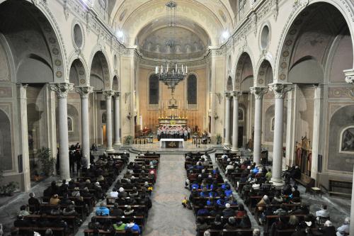 La chiesa durante le esibizioni