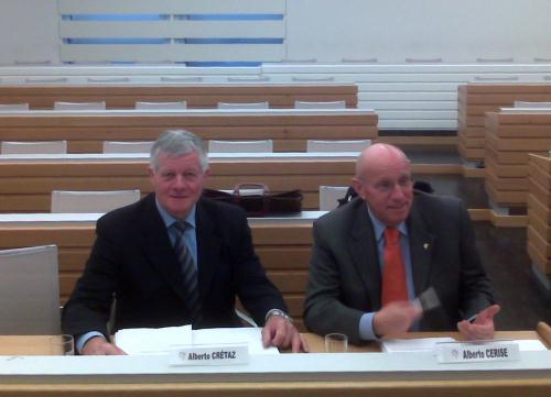 Il Consigliere regionale Alberto Crétaz e il Presidente Alberto Cerise