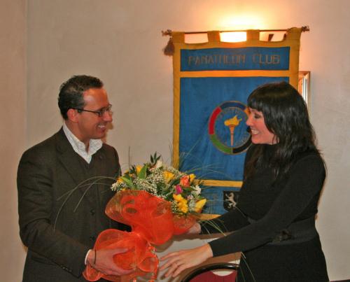 Kay Rush insieme al Presidente del Consiglio, Ego Perron