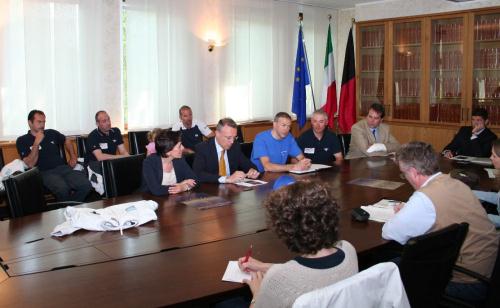 Un momento della conferenza di presentazione
