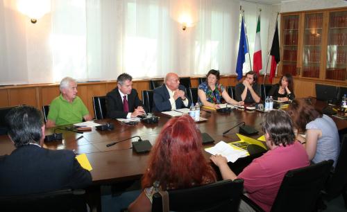 Un momento della conferenza stampa