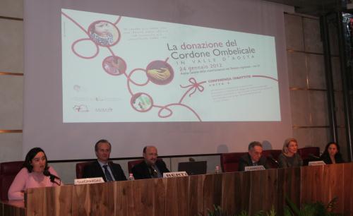 Da sinistra: la consulttrice Erika Guichardaz e i Direttori medici Pierluigi Berti, Giuseppe Cannizzo, Mauro Pagliarino, Elena Vassallo e Luigina Fazio
