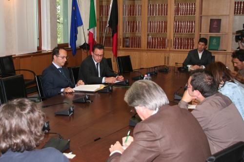 La sala delle commissioni consiliari durante la conferenza 