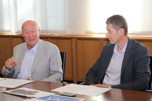Da sinistra: Aldo Varda, Presidente CAI Valle d'Aosta, e Fabrizio Roscio, Consigliere segretario