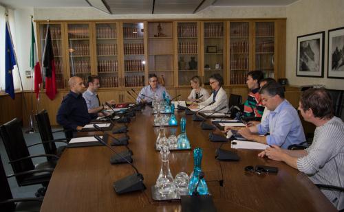 Il Presidente del Consiglio insieme ai Capigruppo