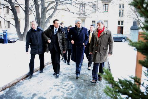 L'arrivo a Palazzo regionale