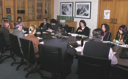 Un momento della conferenza stampa