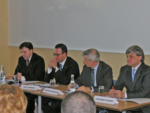 I Presidenti del Consiglio e della Regione, Ego Perron e Luciano Caveri, inaugurano il Village Vallée d'Aoste a Monaco