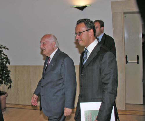 L'arrivo dei Presidenti Scalfaro e Perron