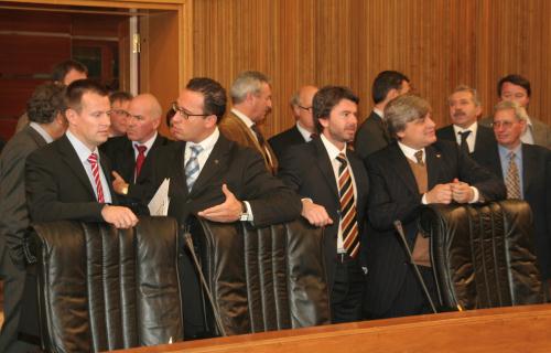 La visita all'aula consiliare