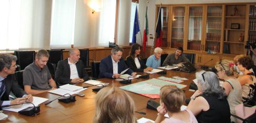 La sala Commissioni di Palazzo regionale