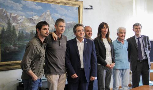 I relatori al termine della conferenza 