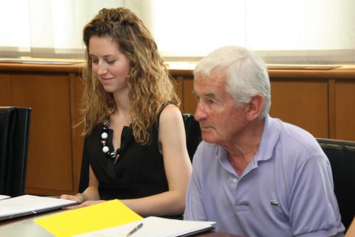 La Consigliera comunale di Valtournenche Monica Meynet e il Presidente dellAssociazione culturale Monte Cervino Antonio Carrel