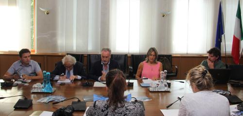 Un momento della conferenza stampa