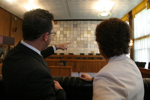 La visita all'Aula consiliare