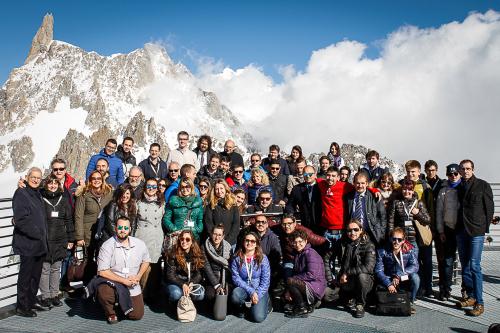 Foto di gruppo in cima alla Skyway