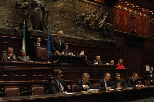 L'intervento del Presidente del Senato, Marcello Pera
