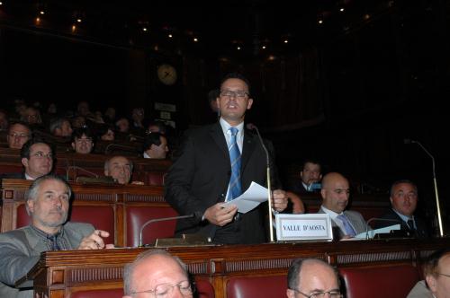 L'intervento del Presidente del Consiglio regionale, Ego Perron