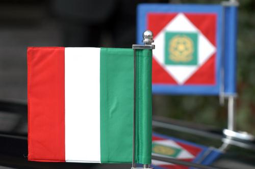 L'arrivo del Presidente della Repubblica