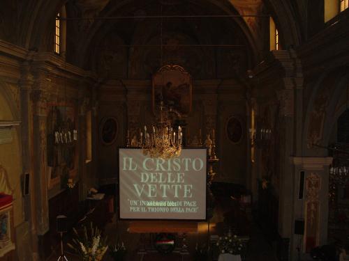 La proiezione del filmato storico dell'Istituto Luce