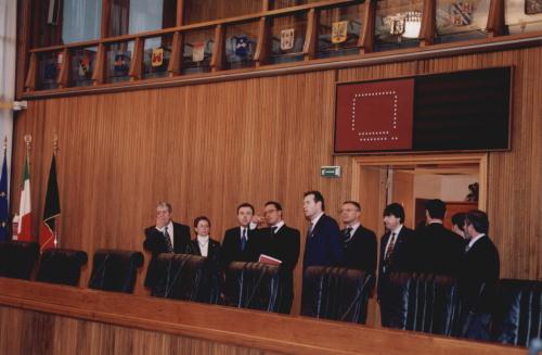 La visita all'Aula consiliare