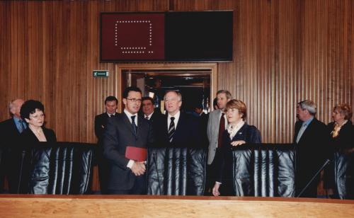 La visita all'aula consiliare
