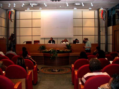 Il salone delle manifestazioni di Palazzo regionale durante la conferenza