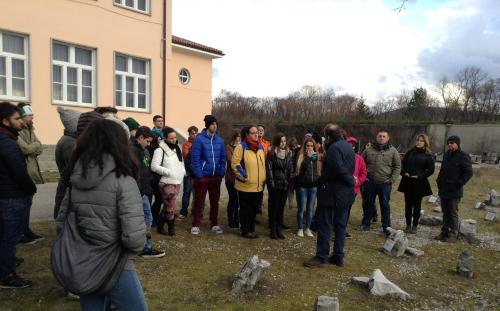 I ragazzi durante la visita 