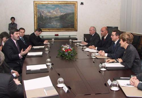 L'incontro con il Presidente del Consiglio, i componenti dell'Ufficio di Presidenza, il Presidente della Regione, i Capigruppo consiliari, il Parlamentare europeo  e i Parlamentari valdostani 