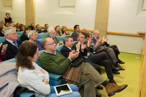 Alcuni consiglieri regionali e il Sindaco di Aosta fra il pubblico