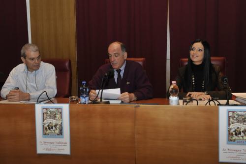 Il curatore del Messager insieme ai Presidenti della Regione e del Consiglio