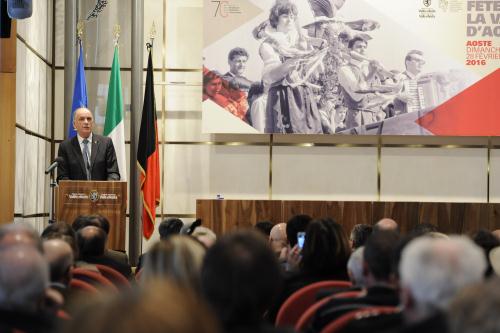 L'intervento del Presidente della Regione, Augusto Rollandin