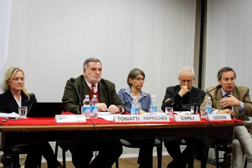 Un momento dell'incontro svoltosi a Pont-Saint-Martin