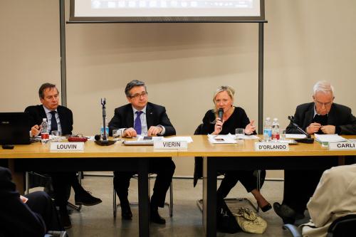 Un momento dell'incontro svoltosi a Saint-Vincent
