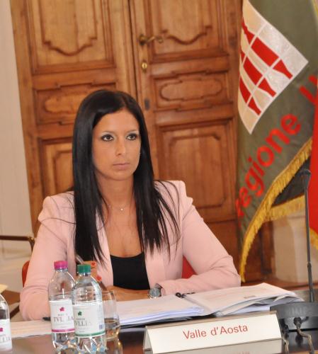 La Consigliera segretario Emily Rini durante i lavori dell'Assemblea