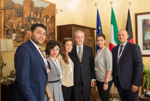 I giovani amministratori insieme al Presidente Rosset