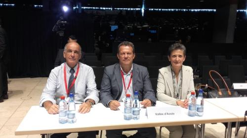 La delegazione del Consiglio: la Presidente della sezione valdostana dell'APF, Patrizia Morelli, e i componenti Alessandro Nogara et Augusto Rollandin
