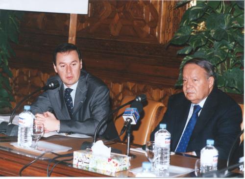 Il Presidente del Consiglio Valle con il rappresentante dell'Egitto