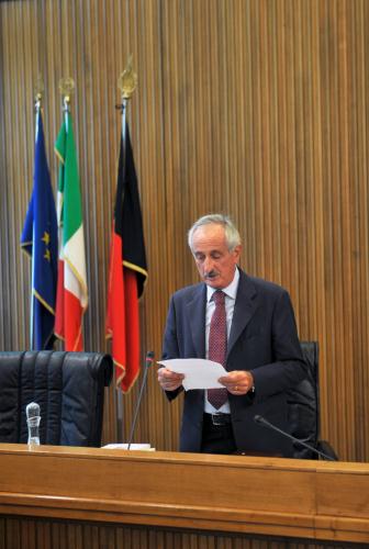 Il nuovo Consigliere Renato Praduroux a seguito della convalida e del giuramento