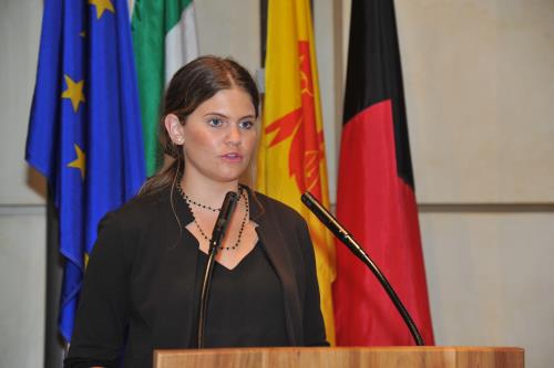 La responsabile della comunicazione del CJV e segretaria della simulazione, Marlène Jorrioz 
