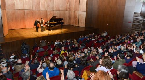 Concerto finale per violino (Sergej Krylov) e pianoforte (Alexandra Dovgan) presso il Teatro Splendor di Aosta