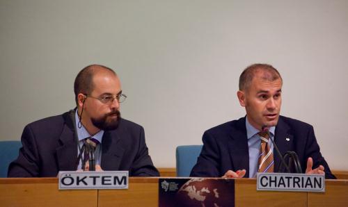 Il Professor Emre Öktem insieme al Vicepresidente del Consiglio Albert Chatrian