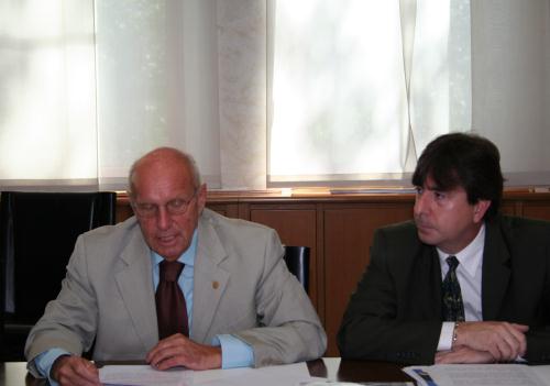 Il Presidente Alberto Cerise insieme al Vicepresidente André Lanièce